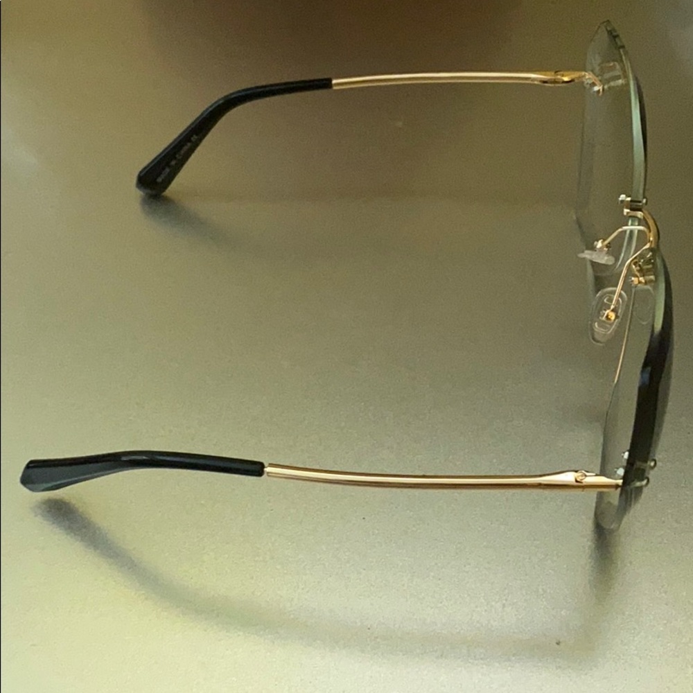 ROUND SUNGLASSES OVERSIZED RIMLESS - Picture 4 of 8